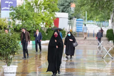 روز بارانی نمایشگاه قرآن