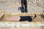 آیین «گل‌مالی» صبح عاشورا در فولادشهر اصفهان