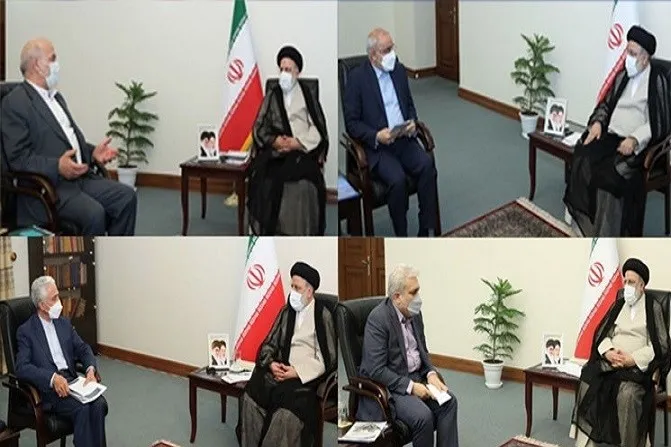دیدار جمعی از وزرا و مسئولان علمی و فرهنگی با حجت‌الاسلام رئیسی