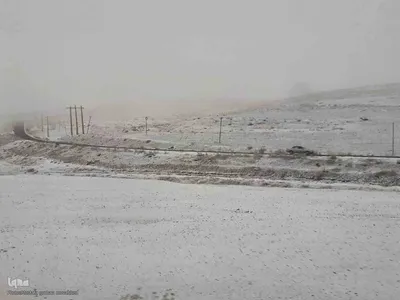 طبیعت برفی ارتفاعات و مناطق روستایی اهر
