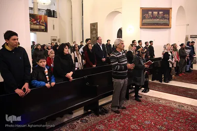مراسم آغاز سال نو میلادی در کلیسای مریم مقدس تهران