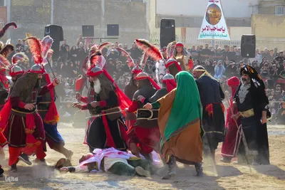 مراسم خیمه‌سوزان و مقتل‌خوانی در خمینی‌شهر اصفهان