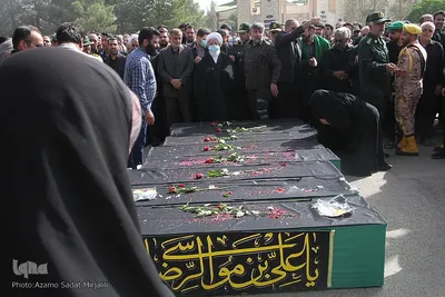 تشییع پیکر جانباختگان حادثه قطار مشهد ـ یزد