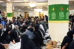 فیلم | سفره‌های افطاری بانوان در حرم بانوی کرامت