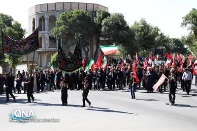 مراسم پیاده‌روی جاماندگان اربعین حسینی در شهرستان اهر