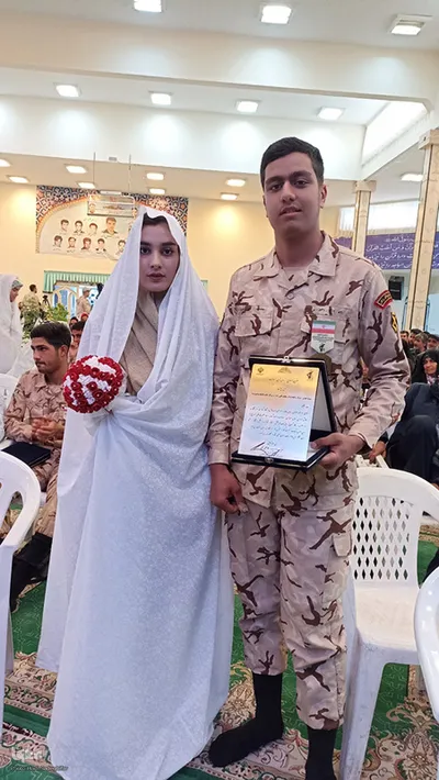 جشن ازدواج سربازان در خراسان جنوبی