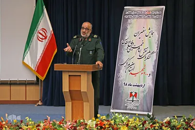 سردار کریمی فرمانده سپاه روح الله در همایش سفیران کنگره ملی نقش امام خمینی(ره) در دفاع مقدس