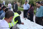 بداهه‌نويسی خوشنويسان شيرازی در جشن ميلادامام رضا(ع)