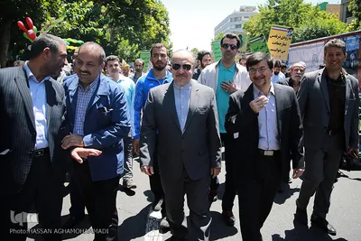 حضور سلطانی فر، وزیر ورزش و جوانان در راهپیمایی روز قدس