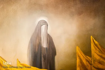 تابلوی نقاشی «لشگر فاطمیون» اثر جدید حسن روح الامین، نقاش آیینی