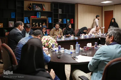 نشست خبری علی اصغر جعفری، رئیس سازمان هنری و امور سینمایی دفاع مقدس