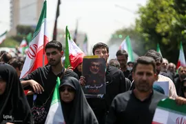 تشییع پیکر ۶۰ شهید اقتدار در تهران