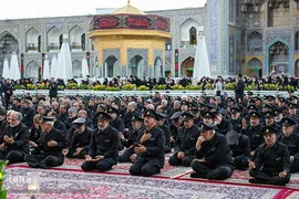 آیین سنتی «اذن عزا» در حرم مطهر امام رضا(ع)