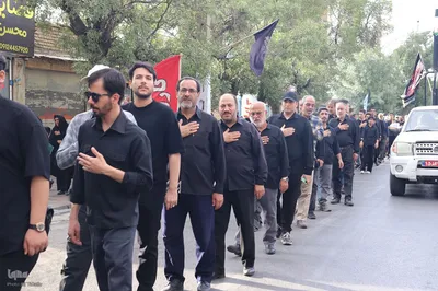 مراسم پیاده‌روی جاماندگان اربعین حسینی در ملایر ‎