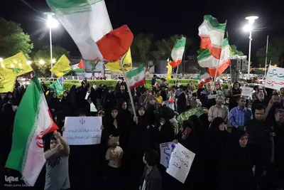 تجمع مردمی محکومیت تجاوز آمریکا به کشور در تبریز