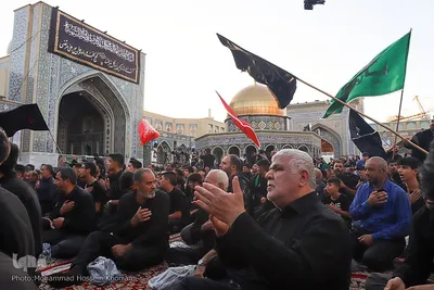 مراسم عزاداری شب شهادت امام رضا(ع) در حرم مطهر رضوی