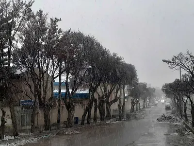 بارش برف زمستانی در اهر
