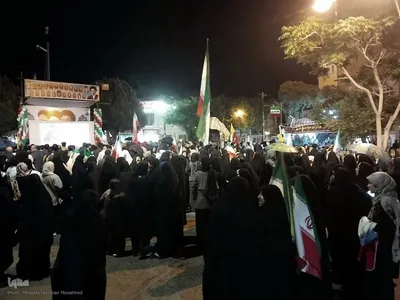 تجمع شبانه حمایت از مدافعان وطن و جشن مهر ماندگار ویژه ازدواج زوجین جانفدا در اهر