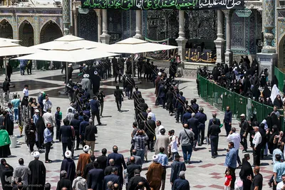 دسته عزا خادمان حرم مطهر بانوی کرامت در رثای امام جواد(ع)//////قم///