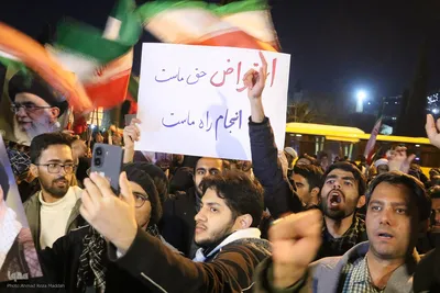 تجمع دانشجویان دانشگاه شیراز در حمایت از ایران مقتدر