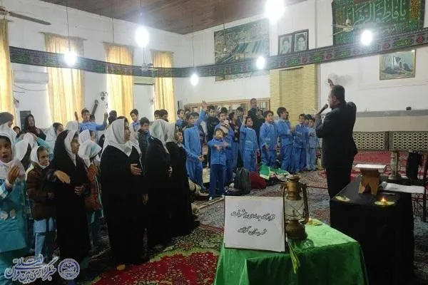آیین شهادت حضرت زهرا(س)  در مدرسه تربیت روستای قلعه پایان شهرستان گلوگاه