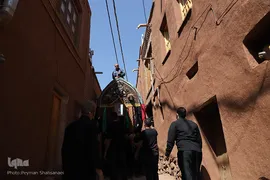 نخل‌گردانی روز عاشورا در روستای ابیانه
