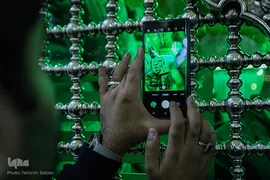 مراسم غبارروبی حرم حضرت عبدالعظیم در ایام شهادت حضرت زهرا (س)