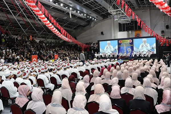 Mersin'de icazet alan 323 hafızdan Filistin farkındalığı