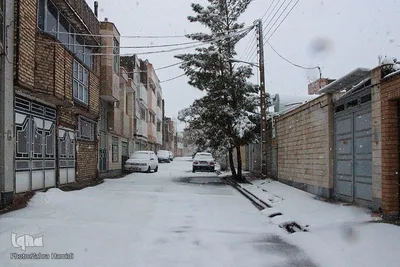 برف در خیابان‌های بیرجند