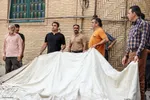 آیین سنتی پوش کشی در خانه امام حسینی یزد‎
