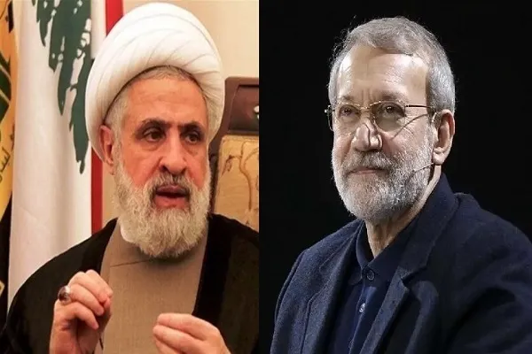 قدردانی شیخ نعیم قاسم از حمایت‌های ایران در دیدار با لاریجانی