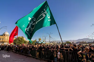 استقبال از پرچم حرم امام حسین(ع) در همدان