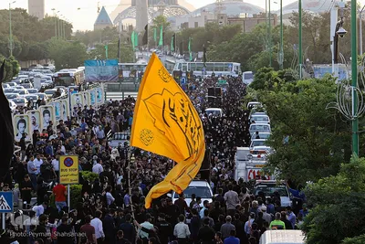 تشییع سه شهید تازه تفحص شده‌ی دوران دفاع مقدس