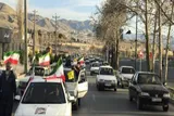 حرکت کاروان خودرویی و موتوری مردم عزادار و انقلابی در سنندج