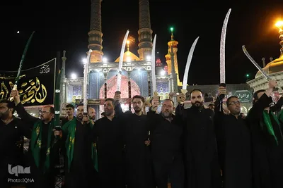 عزاداری سنتی «مشق شمشیر» نجفی‌های مقیم قم