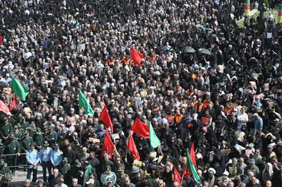تشییع پیکر سپهبد شهید علی شادمانی در همدان‎