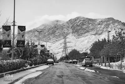 برف زمستانی در اصفهان