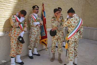 وداع و تشییع تکاور شهید محمد آزادی در حرم شاهچراغ(ع)