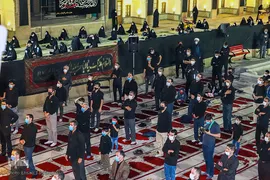 مراسم عزاداری شب سوم محرم در مسجد جامع زنجان