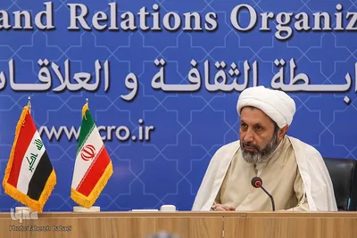 دیدار حجت‌الاسلام والمسلمین ایمانی‌پور، با وزیر فرهنگ، گردشگری و آثار باستانی عراق