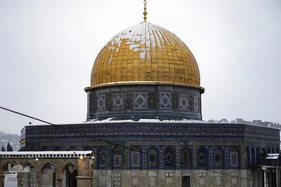 بارش کم سابقه برف در بیت المقدس