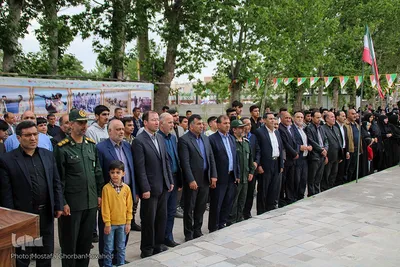 مراسم عصری با شهدا و قرائت زیارت عاشورا در گلزار شهدای اهر