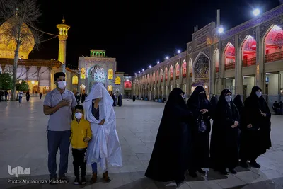 حرم شاهچراغ در سوگ باب‌الحوائج(ع)