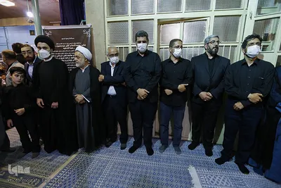 مراسم وداع با پیکر حجت الاسلام و المسلمین سید محمود دعایی در حسینیه جماران