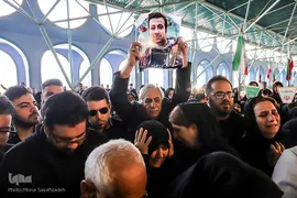 مراسم تشییع پیکر شهید«مجتبی عباس‌نژاد» از شهدای سانحه هوایی در اهواز