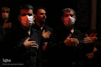 مراسم عزاداری شب سوم محرم در حرم علی ابن حمزه(ع)