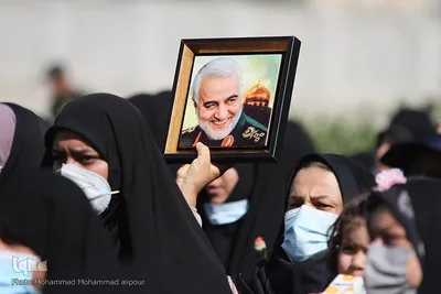 تشییع پیکرهای پاک و مطهر دو شهید گمنام دوران دفاع مقدس در مجتمع فرهنگی ورزشی فجر سپاه اهواز