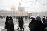بارش اولین برف زمستانی در مشهد ـ حرم رضوی