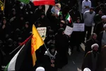 تجمع حوزویان و دانشگاهیان در اعتراض به حمله وحشیانه اسرائیل به بیمارستان غزه‎