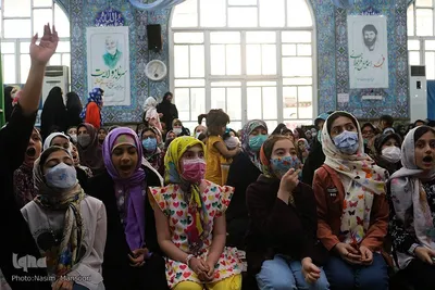 جشن روز دختر با حضور خدام حرم مطهر رضوی در مسجد جوادالائمه اهواز